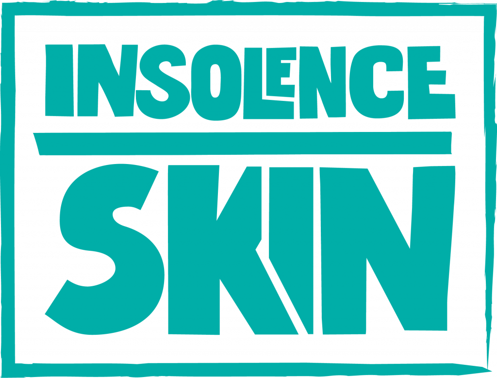 Logo Insolence Skin plein bleu